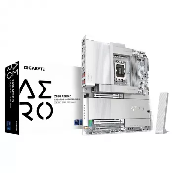 GIGABYTE Z890 AERO D emaplaat – toetab Intel Core Ultra (seeria 2) protsessoreid, 16+1+2 faasi VRM, kuni 9500 MHz DDR5 (OC), PCIe 5.0 M.2, Wi-Fi 7, Thunderbolt 5