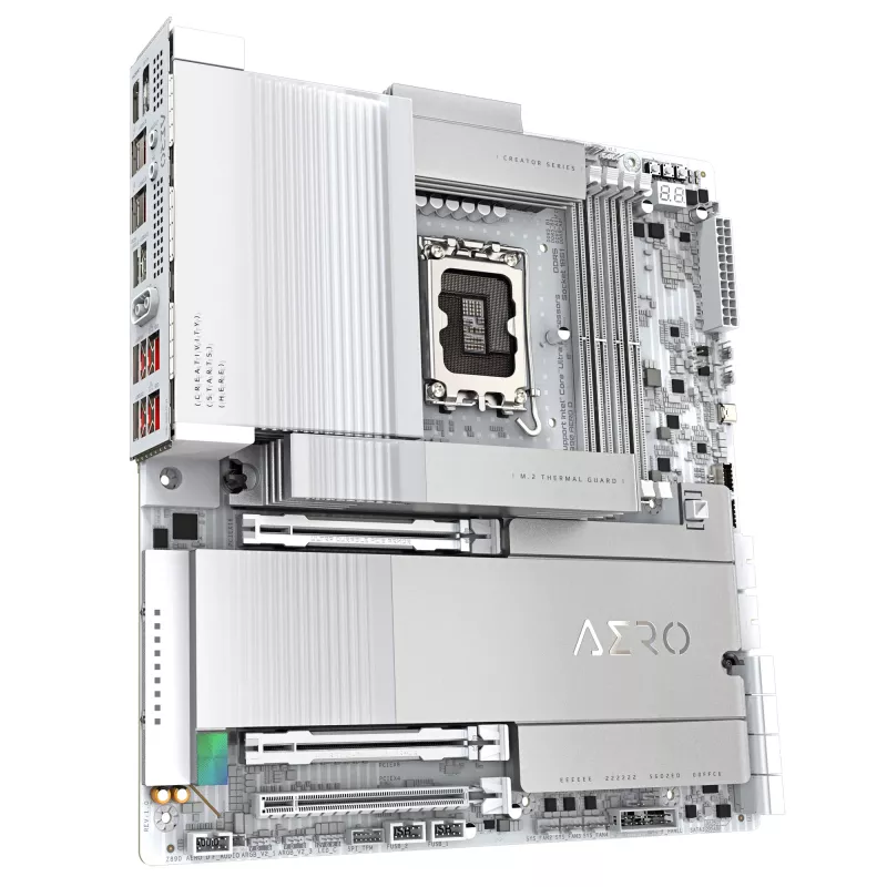 GIGABYTE Z890 AERO D emaplaat – toetab Intel Core Ultra (seeria 2) protsessoreid, 16+1+2 faasi VRM, kuni 9500 MHz DDR5 (OC), PCIe 5.0 M.2, Wi-Fi 7, Thunderbolt 5