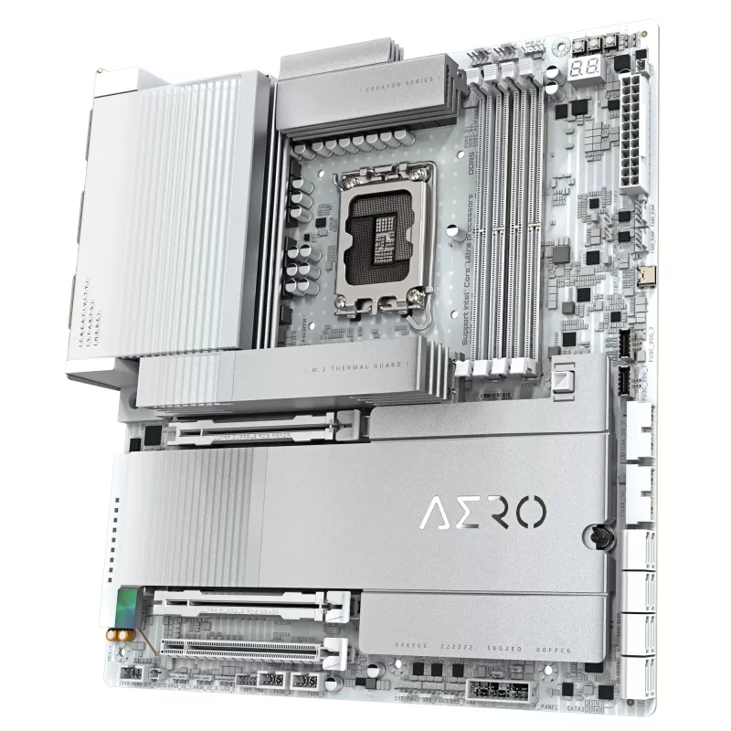 GIGABYTE Z890 AERO D emaplaat – toetab Intel Core Ultra (seeria 2) protsessoreid, 16+1+2 faasi VRM, kuni 9500 MHz DDR5 (OC), PCIe 5.0 M.2, Wi-Fi 7, Thunderbolt 5
