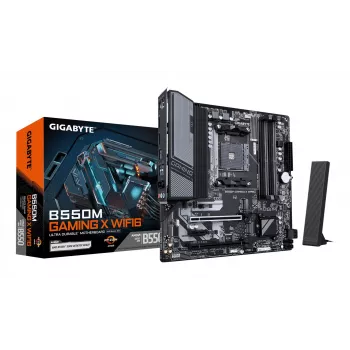 GIGABYTE B550M GAMING X WIFI6 emaplaat - AMD Ryzen 5000 protsessoritele, 5+3 faasi VRM, kuni 3200 MHz DDR4, 1xPCIe 4.0 + 1xPCIe 3.0 M.2, Wi-Fi 6, 1GbE LAN, USB 3.2 Gen 1