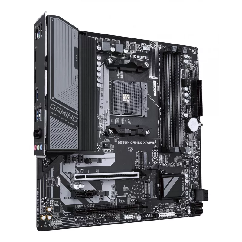 GIGABYTE B550M GAMING X WIFI6 emaplaat - AMD Ryzen 5000 protsessoritele, 5+3 faasi VRM, kuni 3200 MHz DDR4, 1xPCIe 4.0 + 1xPCIe 3.0 M.2, Wi-Fi 6, 1GbE LAN, USB 3.2 Gen 1