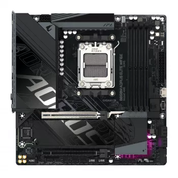 GIGABYTE B850M AORUS ELITE WIFI6E emaplaat – AMD Ryzen 9000 seeria protsessoritele, 12+2+2 faasi digitaalne VRM, kuni 8200 MHz DDR5 (OC), 1xPCIe 5.0 + 1xPCIe 4.0 M.2, WIFI 6E, 2.5GbE LAN, USB 3.2 Gen 2