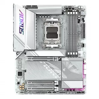 GIGABYTE X870E AORUS ELITE WIFI7 ICE emaplaat – toetab AMD Ryzen 9000 protsessoreid, 16+2+2 faasi digitaalne VRM, kuni 8200 MHz DDR5 (OC), 3xPCIe 5.0 + 1xPCIe 4.0, Wi-Fi 7, 2.5GbE LAN, USB 4