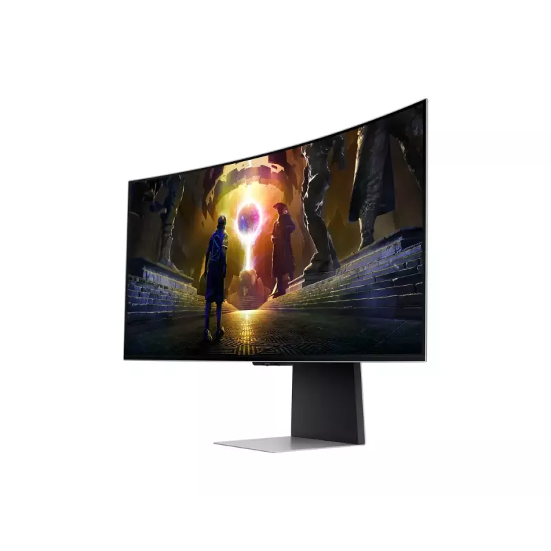 Samsung G85SD arvutimonitor 86,4 cm (34 tolli) 3440 x 1440 pikslit UltraWide Quad HD OLED hõbedane