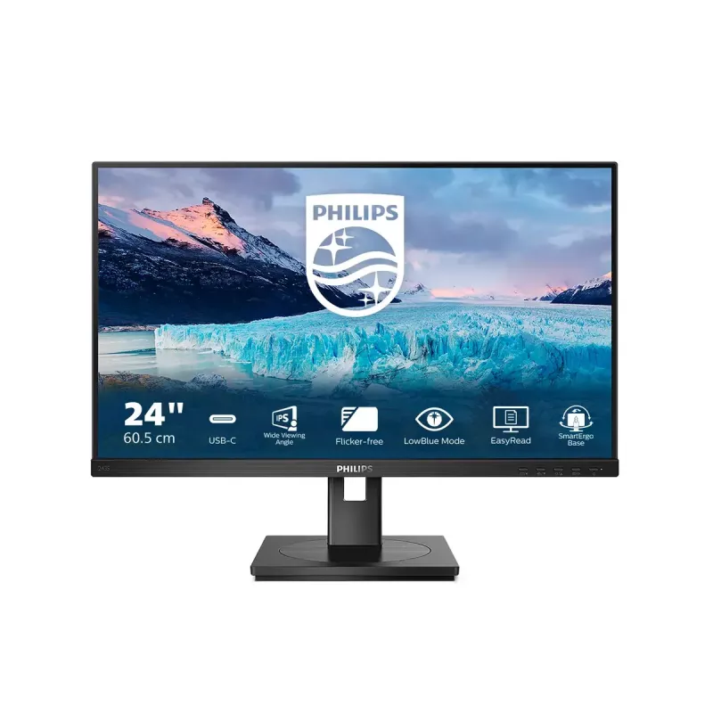 Philips S Line 243S1/00 arvutimonitor 60,5 cm (23,8 tolli) 1920 x 1080 pikslit Full HD LCD must
