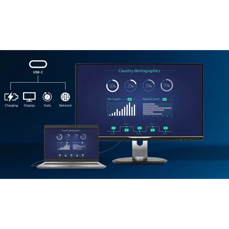 Philips S Line 243S1/00 arvutimonitor 60,5 cm (23,8 tolli) 1920 x 1080 pikslit Full HD LCD must