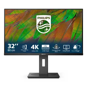 Philips 3000 seeria 32B1N3800/00 arvutimonitor 81,3 cm (32 tolli) 3840 x 2160 pikslit 4K Ultra HD LCD must