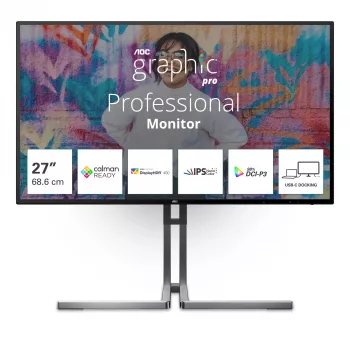 AOC U3 U27U3CV arvutimonitor 68,6 cm (27 tolli) 3840 x 2160 pikslit 4K Ultra HD LCD must