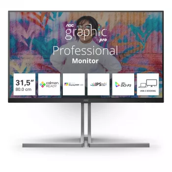 AOC U3 U32U3CV arvutimonitor 80 cm (31,5 tolli) 3840 x 2160 pikslit 4K Ultra HD LCD must