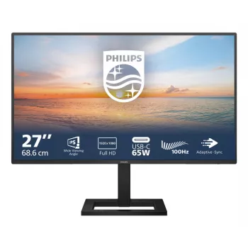 27-tolline Full HD LCD monitor Philips 1000 seeria 27E1N1300AE/00 — 1920×1080, IPS, 100 Hz, USB-C PD 65W, kõlarid, VESA 100×100