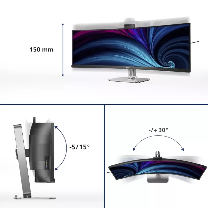 Philips 49B2U6903CH/00 arvutimonitor 124,5 cm (49 tolli) 5120 x 1440 pikslit Dual QHD LCD hall