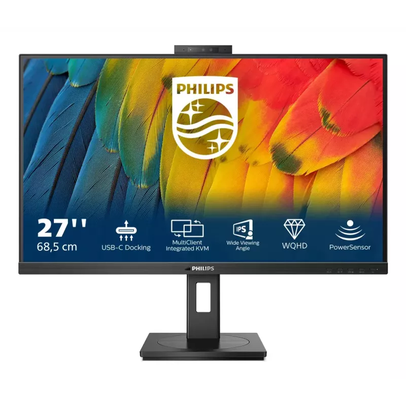 Philips 5000 seeria 27B1U5601H/00 arvutimonitor 68,6 cm (27 tolli) 2560 x 1440 pikslit Quad HD LCD must