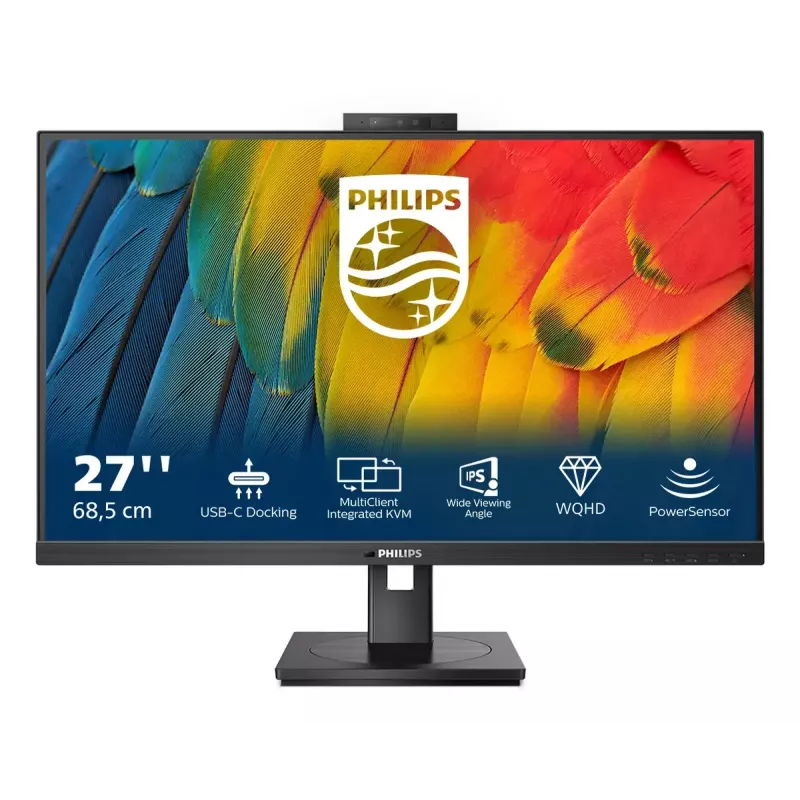 Philips 5000 seeria 27B1U5601H/00 arvutimonitor 68,6 cm (27 tolli) 2560 x 1440 pikslit Quad HD LCD must