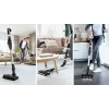Bosch BSS711W ridavakum/elektrihari Aku Kuiv Kotita 0,3 L Must, Hõbedane, Valge