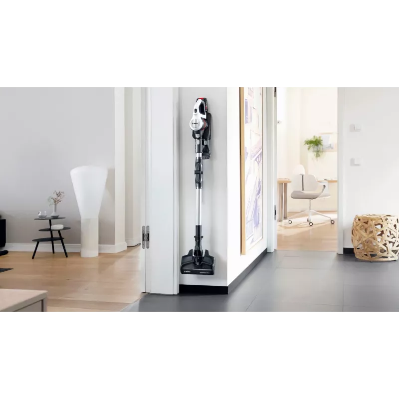 Bosch BSS711W ridavakum/elektrihari Aku Kuiv Kotita 0,3 L Must, Hõbedane, Valge
