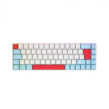 CHERRY MX-LP 2.1 Compact traadita klaviatuur mängimiseks RF-traadita ja Bluetooth-ühendusega QWERTZ Saksa Valge
