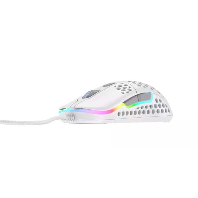 XTRFY M42 mõlemakäeline mängurihiir — optiline sensor, 16 000 DPI, USB Type-A, valge, RGB