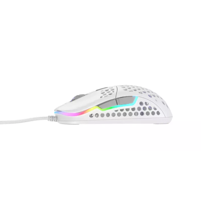 XTRFY M42 mõlemakäeline mängurihiir — optiline sensor, 16 000 DPI, USB Type-A, valge, RGB