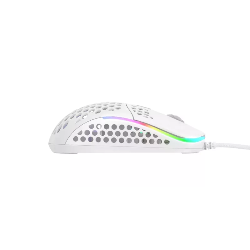 XTRFY M42 mõlemakäeline mängurihiir — optiline sensor, 16 000 DPI, USB Type-A, valge, RGB