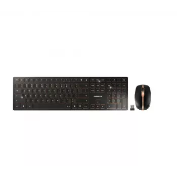 CHERRY DW 9100 õhuke klaviatuur koos hiirega Universaalne RF juhtmevaba + Bluetooth QWERTY USA inglise Must