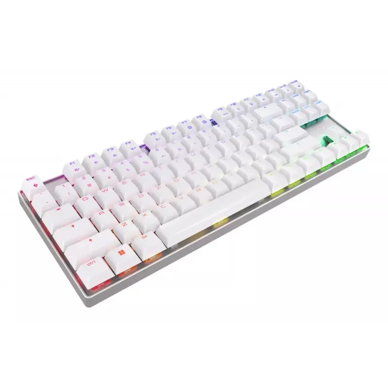 CHERRY MX 8.2 TKL Wireless RGB klaviatuur Gaming USB + RF Wireless + Bluetooth QWERTZ Saksa valge