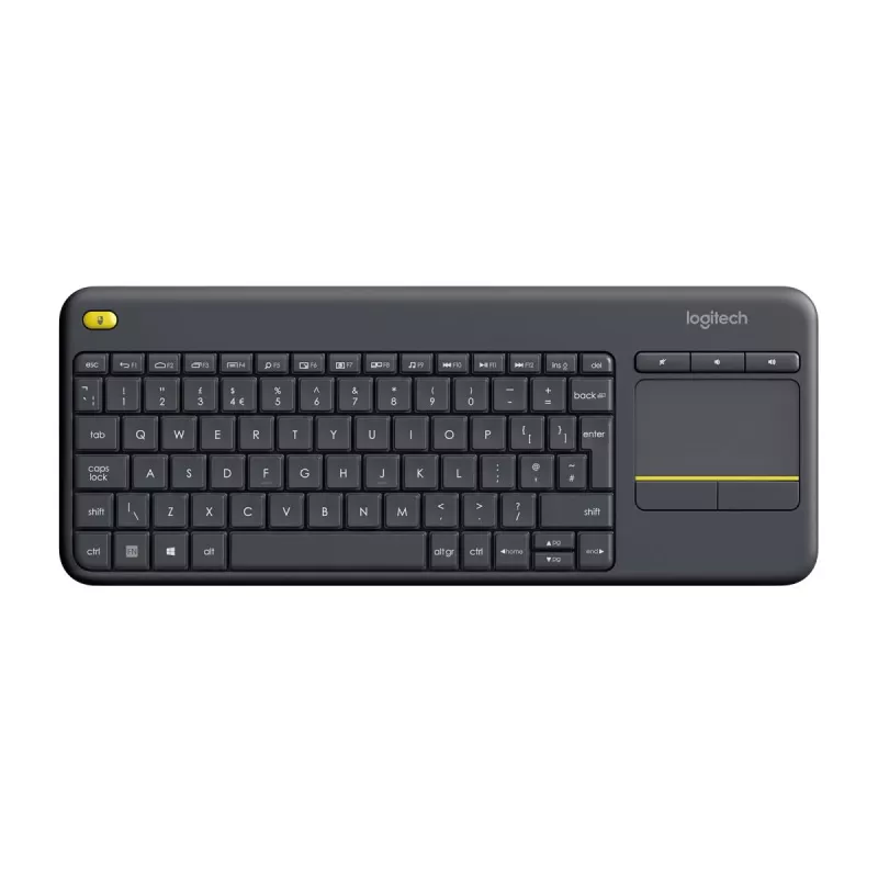 LOGITECH Wireless Touch klaviatuur K400 Plus - Must - Hispaania Qwerty