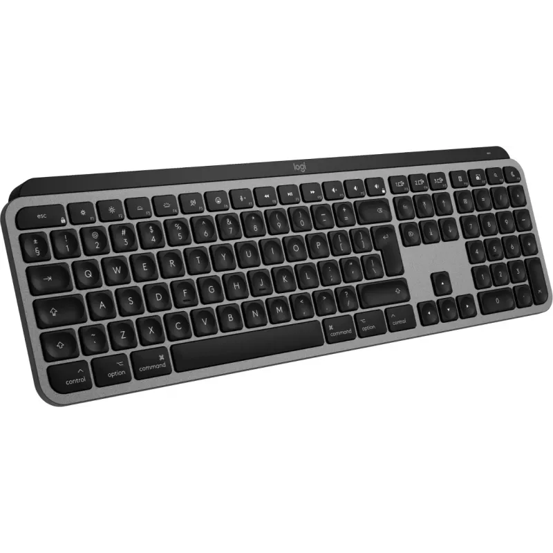 Logitech MX Keys S for Mac klaviatuur, juhtmevaba, Bluetooth, QWERTY, alumiinium, must