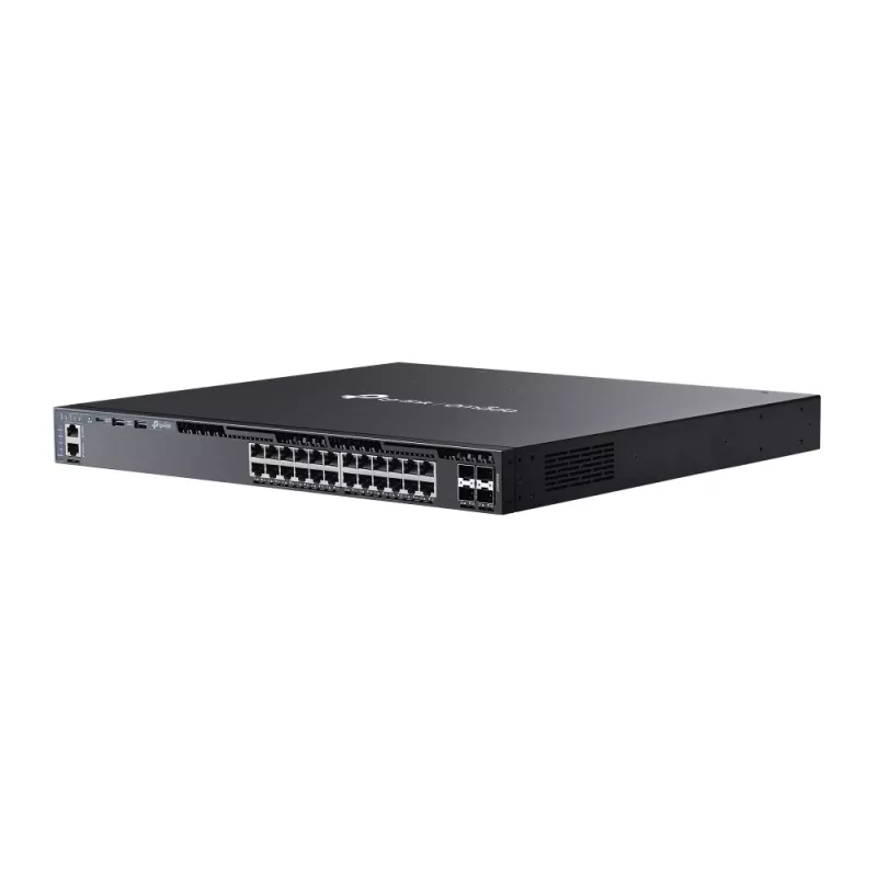 TP-Link Omada 24-pordine Gigabit Stackitav L3 hallatav PoE+ lüliti 4 10G pesaga