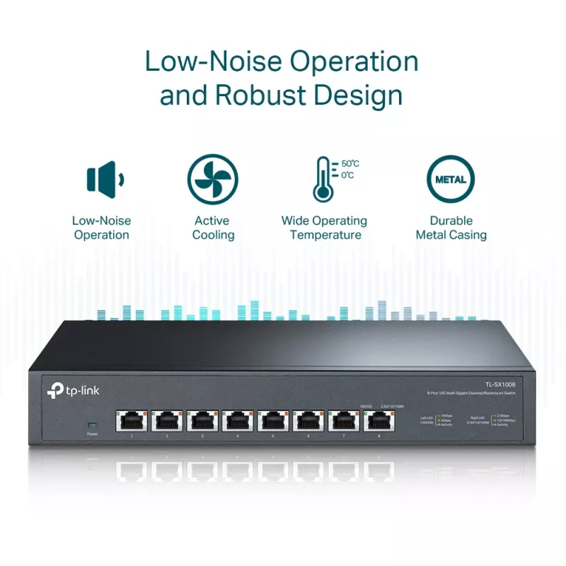 Mittehallatav kommutaator TP-Link TL-SX1008 8-pordiline 10G laua-/rackpaigaldus