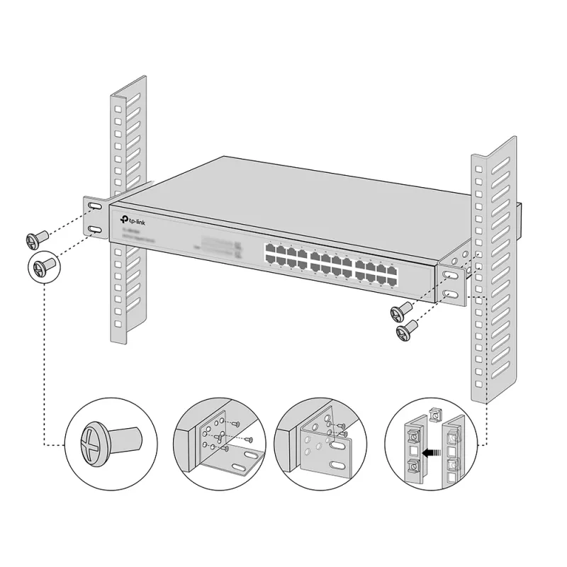 Paigalduskomplekt TP-Link Omada Rack Mount Kit 13-tolline metallist must