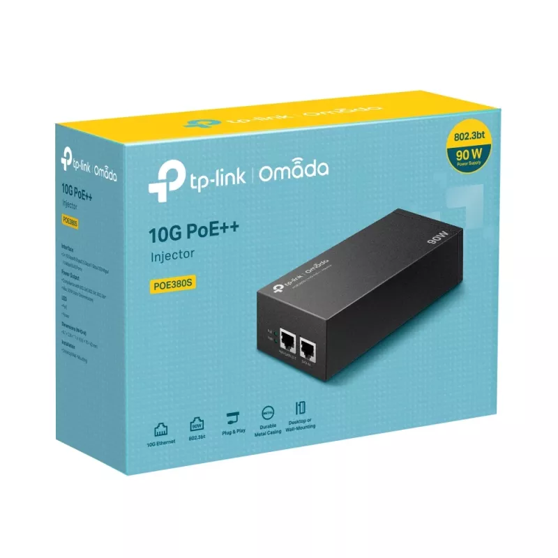 PoE-sisestaja TP-Link Omada POE380S 10 Gigabit Ethernet 100-240V Must