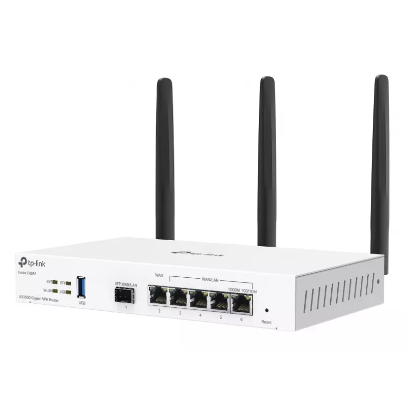 TP-Link FESTA FR365 traadita ruuter Gigabit Ethernet kaheribaline (2,4 GHz + 5 GHz või 2,4 GHz + 6 GHz) valge