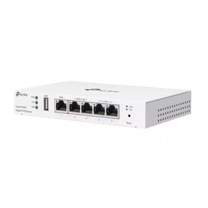 TP-Link Festa FR205 juhtmega ruuter 10 Gigabit Ethernet, 100 Gigabit Ethernet, Gigabit Ethernet Valge