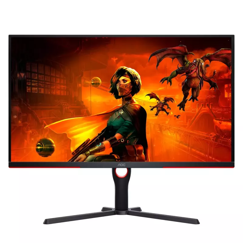 AOC G3 U32G3X/BK arvutimonitor 80 cm (31,5 tolli) 3840 x 2160 pikslit 4K Ultra HD LED must, punane