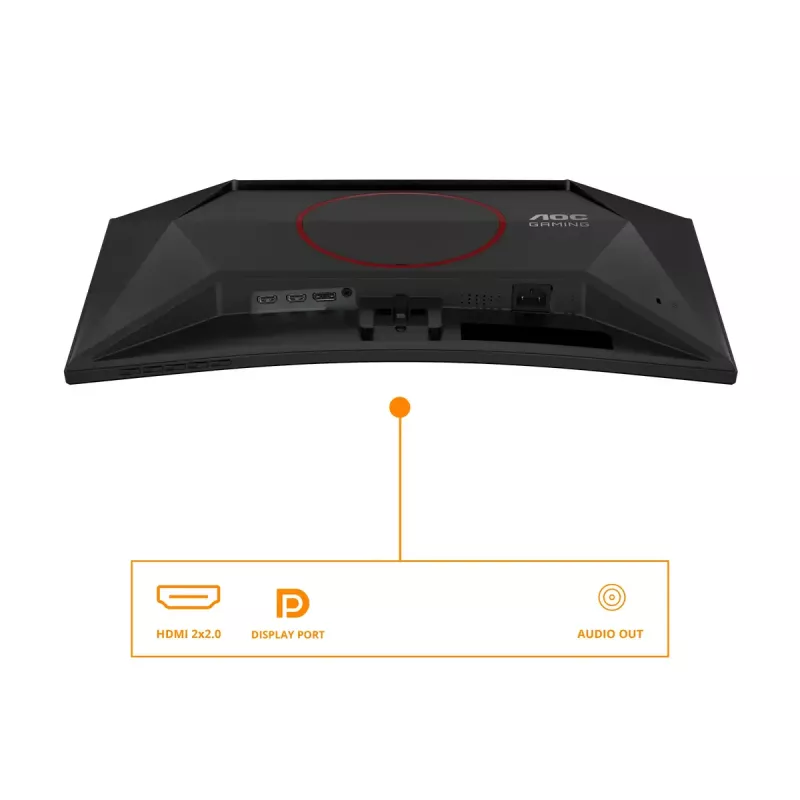 AOC G4 C24G42E arvutimonitor 59,9 cm (23,6 tolli) 1920 x 1080 pikslit Full HD LED must, punane