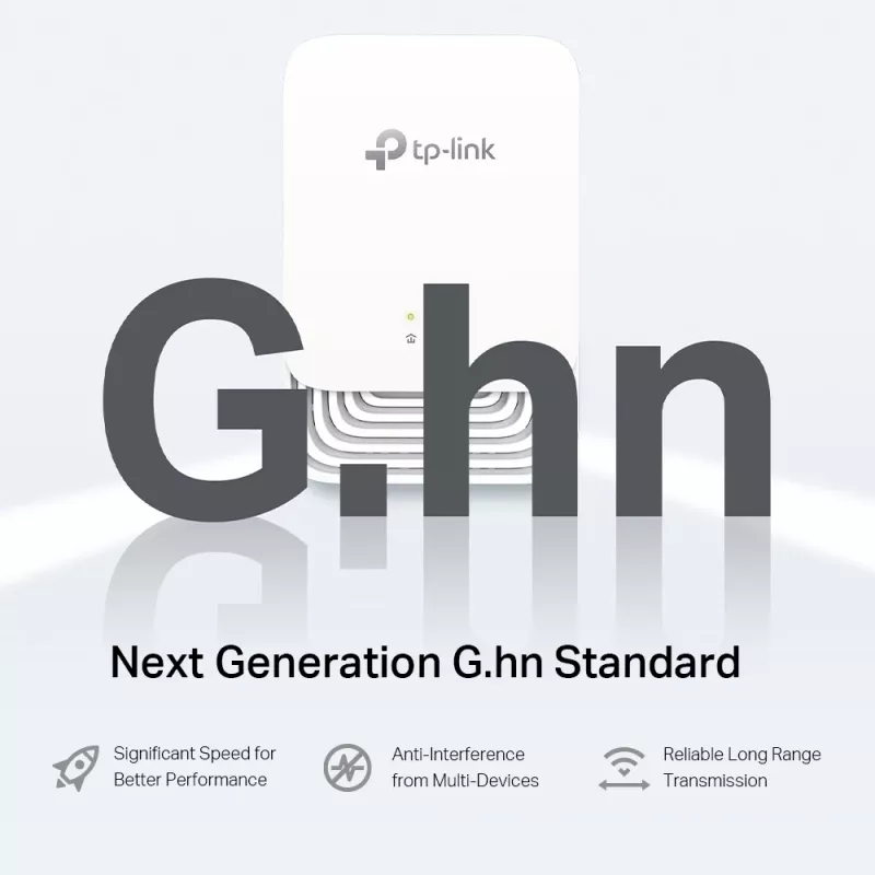 TP-Link G.hn1200 Powerline Kit, 607 Mbit/s, Gigabit Ethernet, 10,100,1000 Mbit/s, HomePlug AV2, 300 m, Valge