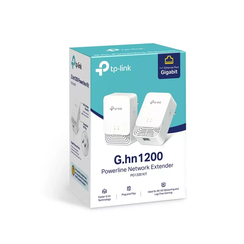 TP-Link G.hn1200 Powerline Kit, 607 Mbit/s, Gigabit Ethernet, 10,100,1000 Mbit/s, HomePlug AV2, 300 m, Valge