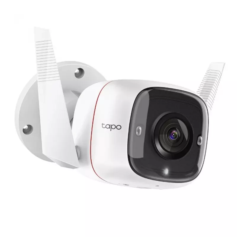 TP-Link Tapo Outdoor turvakaamera Wi-Fi-ga, IP-turvakaamera, Välitingimustesse, Juhtmega ja juhtmevaba, Amazon Alexa ja Google Assistant, CE, Laes/seinal