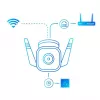 TP-Link Tapo Outdoor turvakaamera Wi-Fi-ga, IP-turvakaamera, Välitingimustesse, Juhtmega ja juhtmevaba, Amazon Alexa ja Google Assistant, CE, Laes/seinal