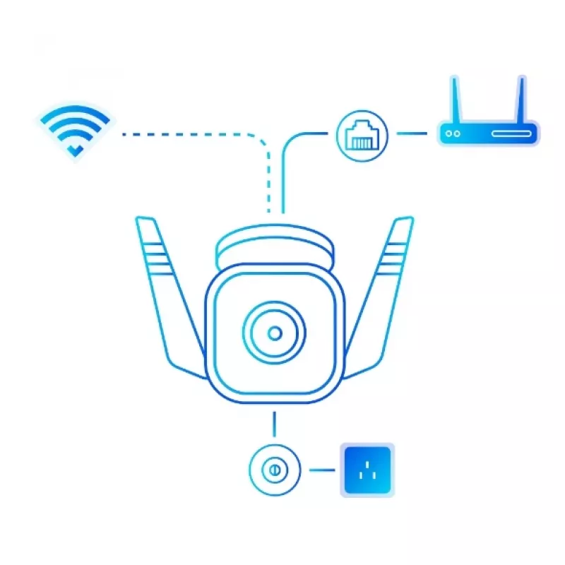 TP-Link Tapo Outdoor turvakaamera Wi-Fi-ga, IP-turvakaamera, Välitingimustesse, Juhtmega ja juhtmevaba, Amazon Alexa ja Google Assistant, CE, Laes/seinal