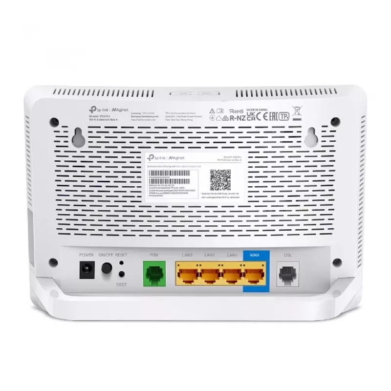 TP-Link Wi-Fi 6 Internet Box 4 traadita ruuter Gigabit Ethernet kahesagedus (2,4 GHz / 5 GHz) valge