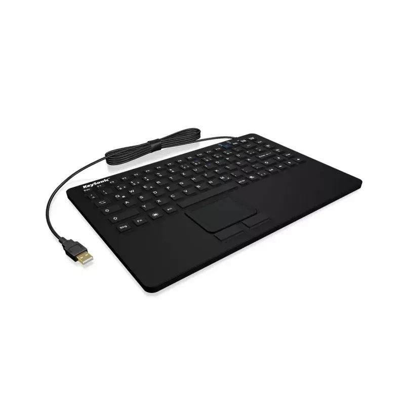 KeySonic KSK-3230IN (DE) klaviatuur Universal USB QWERTZ Saksa Must