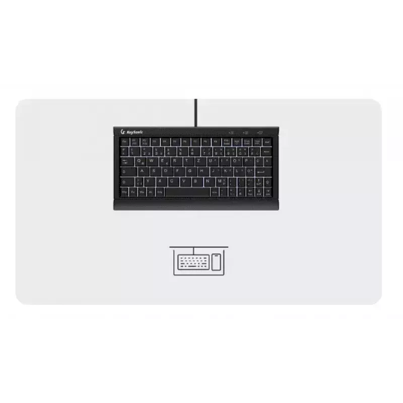 KeySonic KSK-3011ELC (DE) klaviatuur Kodu USB QWERTZ Saksa Must