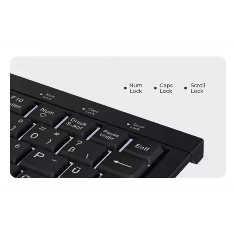 KeySonic KSK-3011ELC (DE) klaviatuur Kodu USB QWERTZ Saksa Must