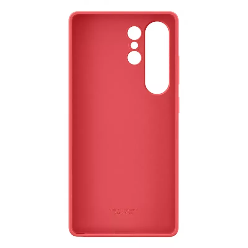 Ümbris Samsung Galaxy S25 Ultra silikoonümbris punane ühevärviline
