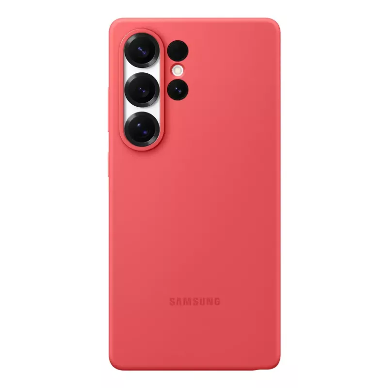 Ümbris Samsung Galaxy S25 Ultra silikoonümbris punane ühevärviline