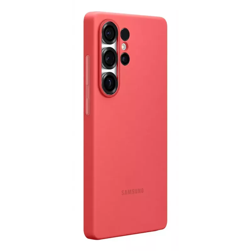 Ümbris Samsung Galaxy S25 Ultra silikoonümbris punane ühevärviline