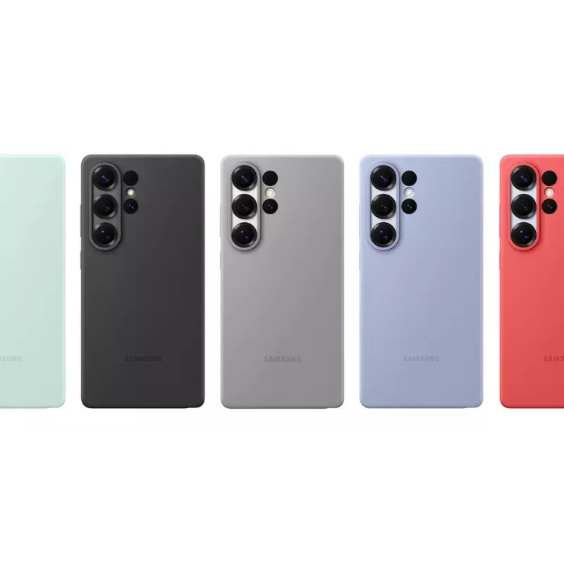 Ümbris Samsung Galaxy S25 Ultra silikoonümbris punane ühevärviline