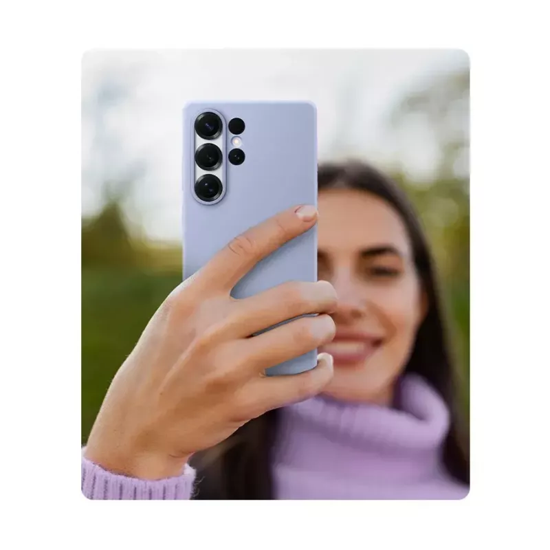 Ümbris Samsung Galaxy S25 Ultra silikoonümbris punane ühevärviline