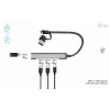 i-tec USB-C/USB-A metallist HUB 1x USB 3.0 + 3x USB 2.0